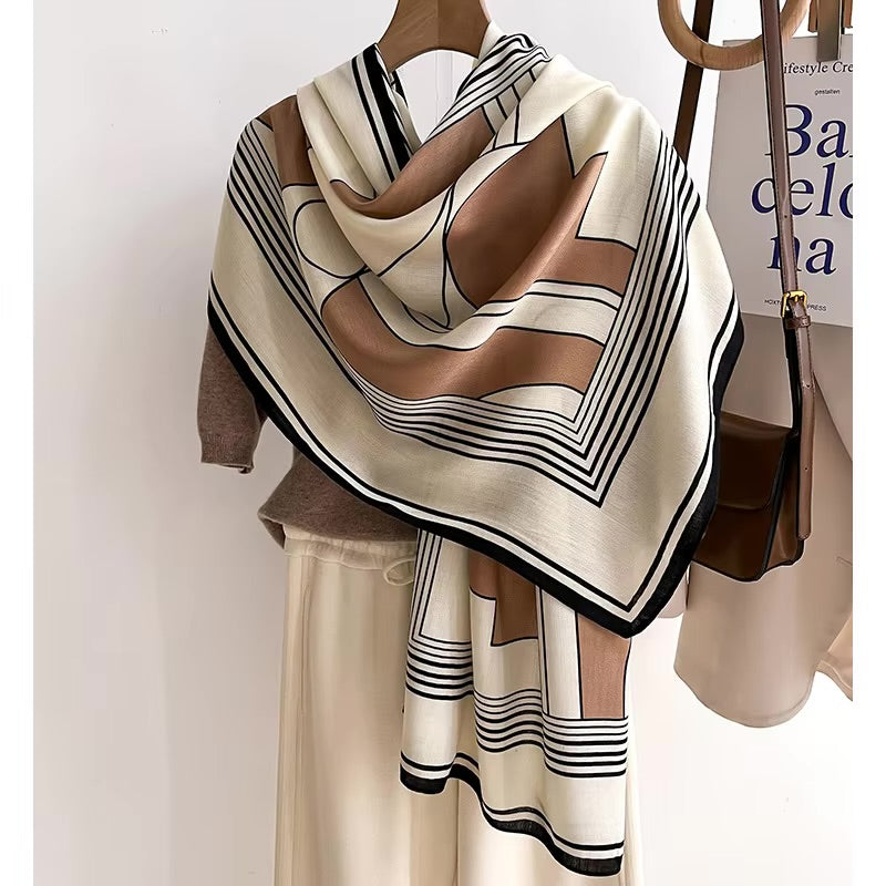 Abstract Shapes Woolen Scarf