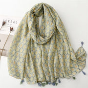 Avacado Green Cotton Viscose Scarf