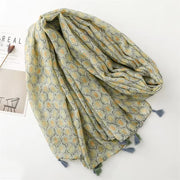 Avacado Green Cotton Viscose Scarf