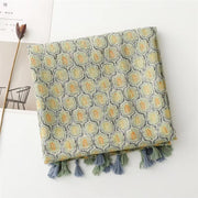 Avacado Green Cotton Viscose Scarf