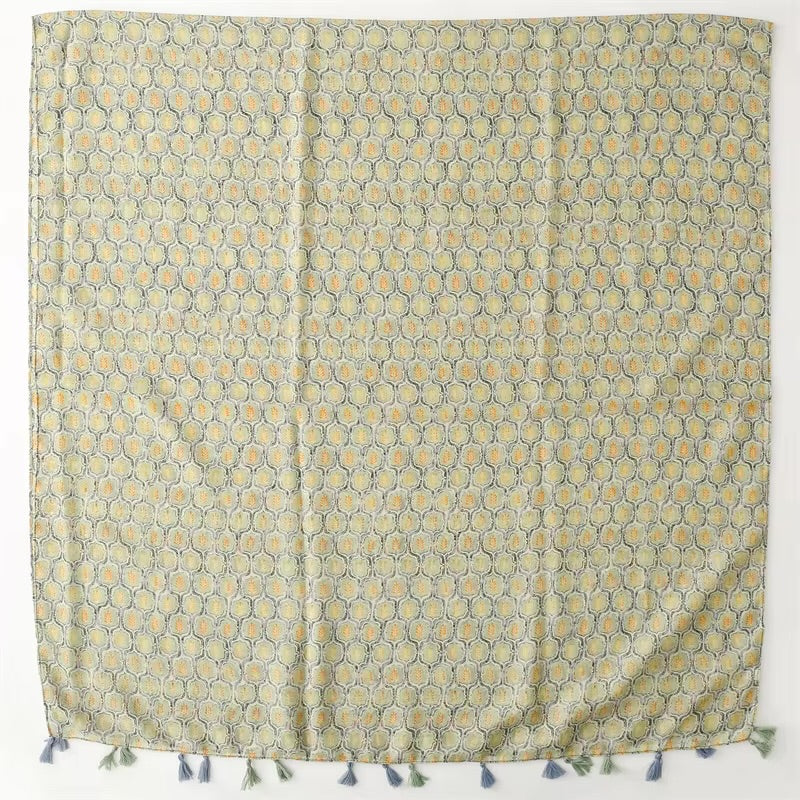 Avacado Green Cotton Viscose Scarf