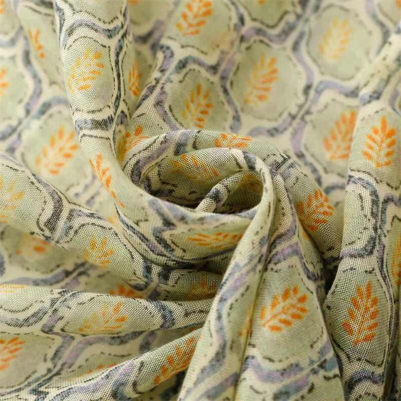 Avacado Green Cotton Viscose Scarf
