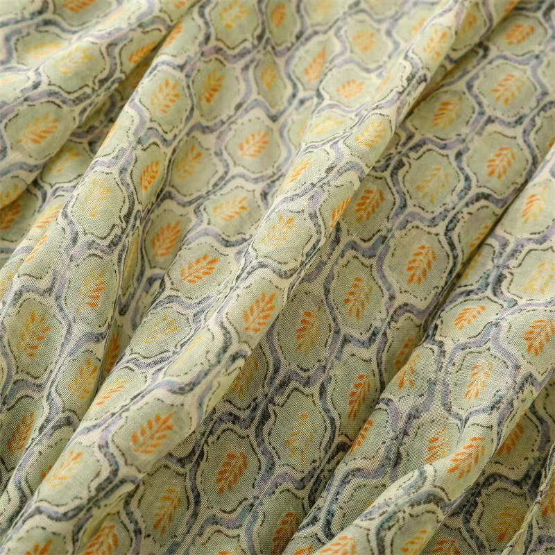 Avacado Green Cotton Viscose Scarf