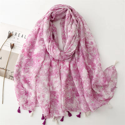 Petals Cotton Viscose Scarf