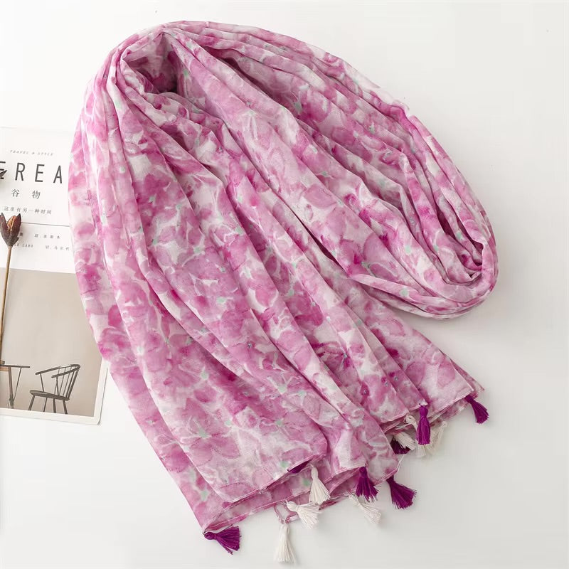 Petals Cotton Viscose Scarf