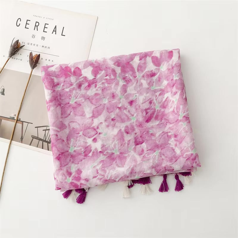 Petals Cotton Viscose Scarf
