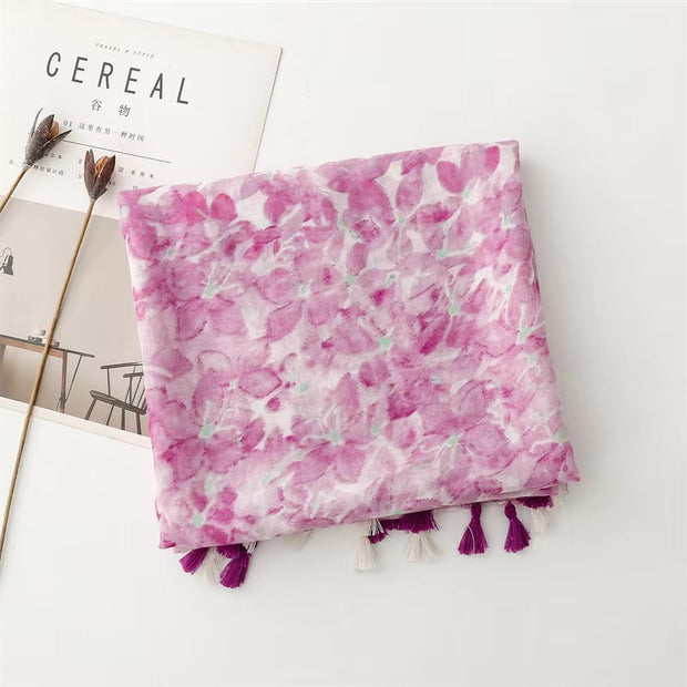 Petals Cotton Viscose Scarf
