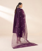 3 PIECE - EMBROIDERED ORGANZA SUIT