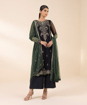 3 PIECE - EMBROIDERED NET SUIT