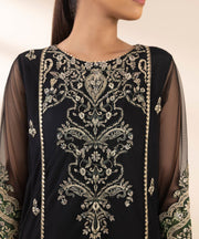 3 PIECE - EMBROIDERED NET SUIT