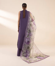 3 PIECE - EMBROIDERED ORGANZA SUIT - Sapphire