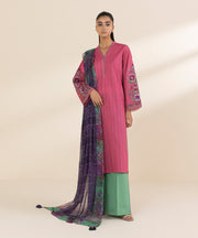 3 Piece Embroidered Lawn Suit - Sapphire