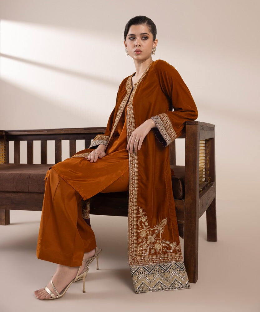 Sapphire 4 Piece Embroidered Velvet Suit