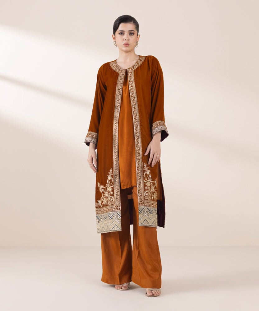 Sapphire 4 Piece Embroidered Velvet Suit