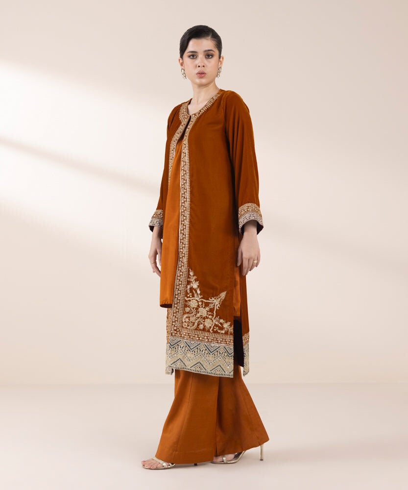 Sapphire 4 Piece Embroidered Velvet Suit