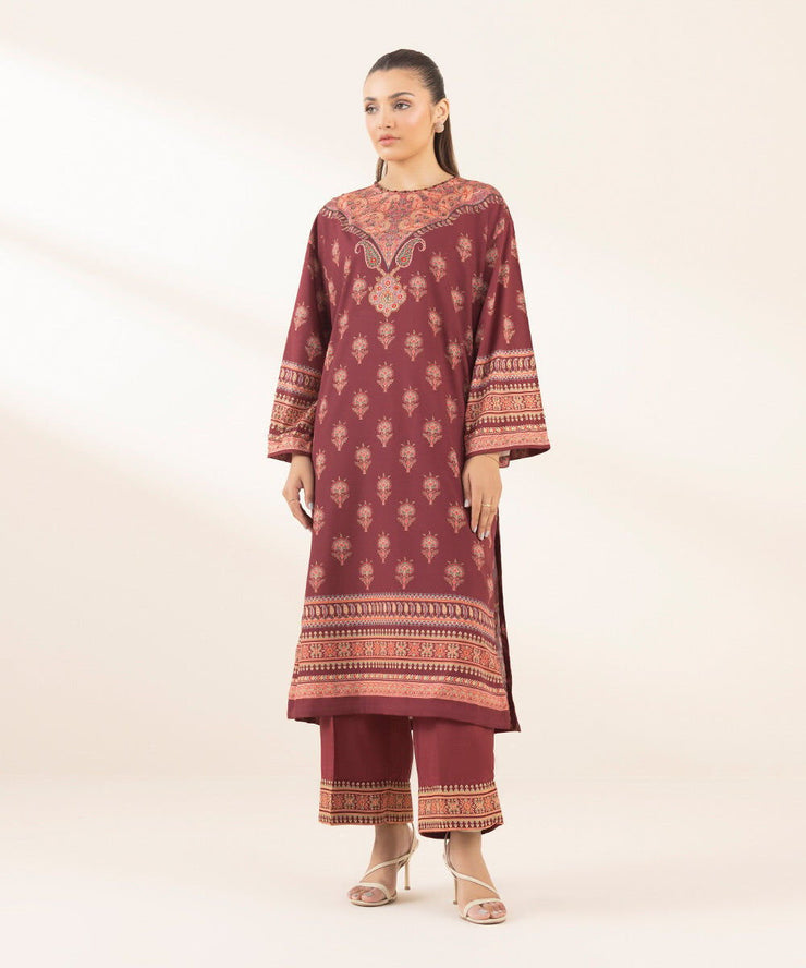 3 PIECE - EMBELLISHED SILK SUIT - Sapphire