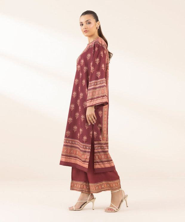 3 PIECE - EMBELLISHED SILK SUIT - Sapphire
