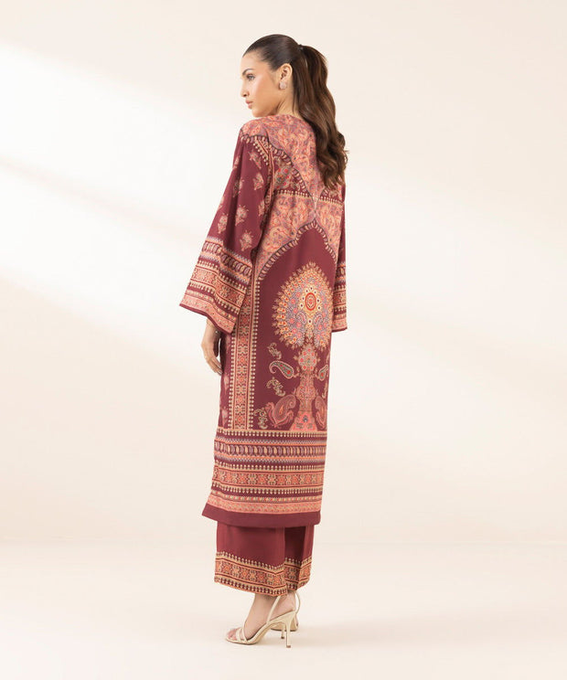 3 PIECE - EMBELLISHED SILK SUIT - Sapphire