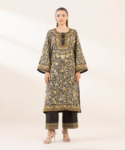 3 PIECE - EMBELLISHED SILK SUIT - Sapphire