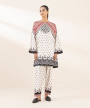 2 Piece Printed Cambric Suit - Sapphire