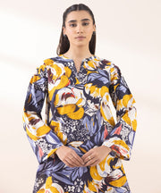 2 Piece Printed Cambric Suit - Sapphire