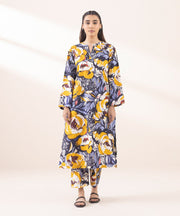 2 Piece Printed Cambric Suit - Sapphire
