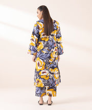 2 Piece Printed Cambric Suit - Sapphire