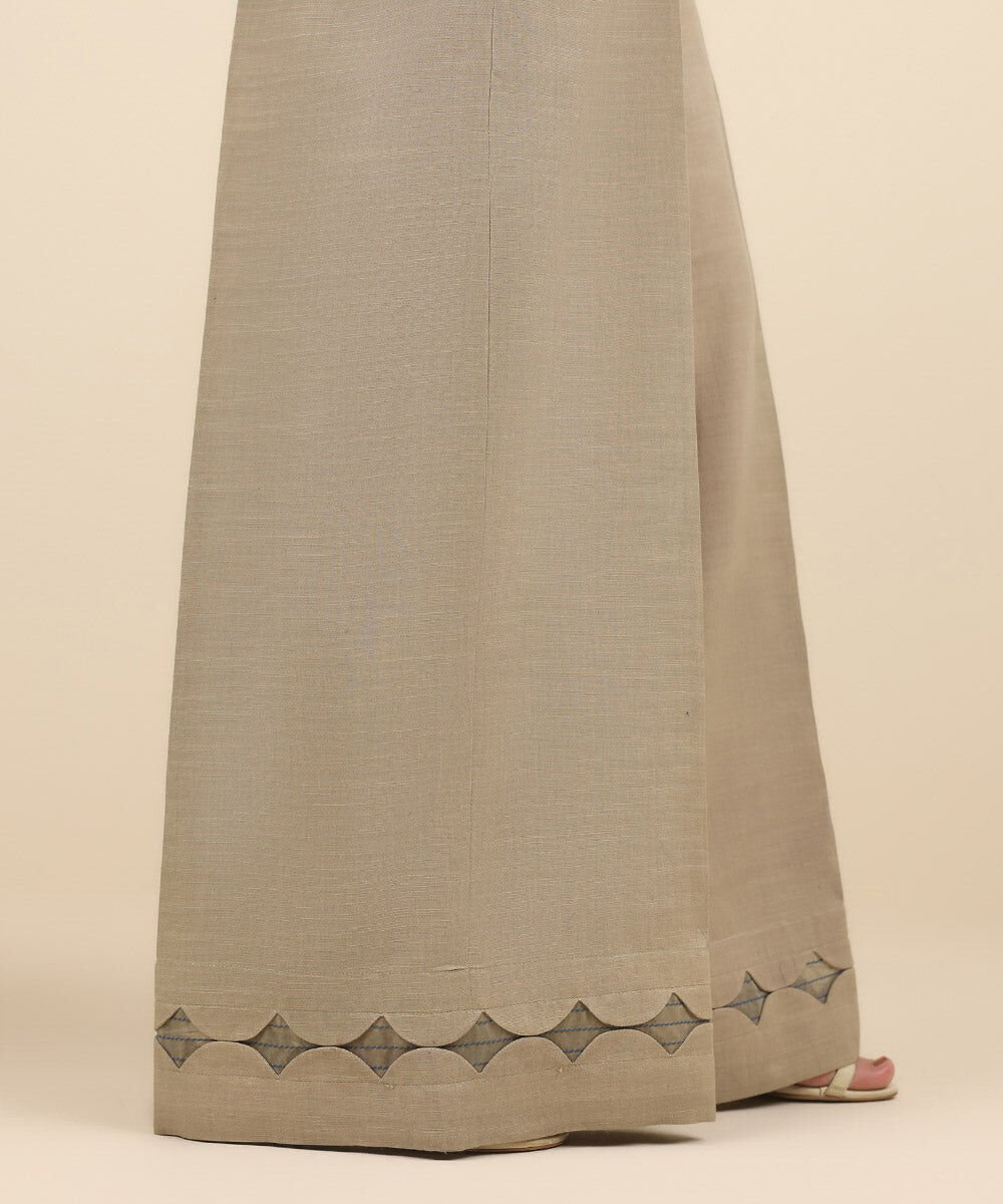 3 Piece Embroidered Cotton Jacquard Suit with Chiffon Dupatta