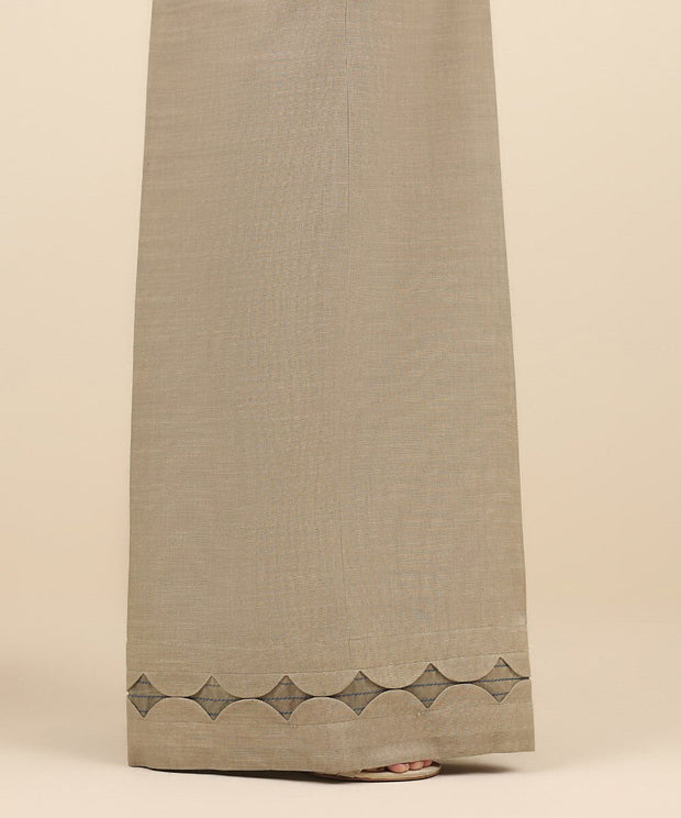 3 Piece Embroidered Cotton Jacquard Suit with Chiffon Dupatta