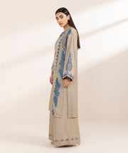 3 Piece Embroidered Cotton Jacquard Suit with Chiffon Dupatta