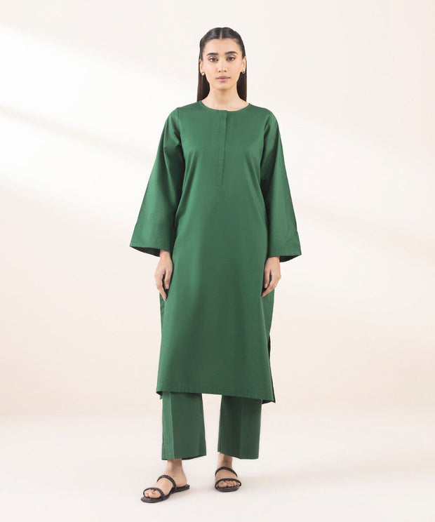2 Piece Solid Cotton Viscose Suit