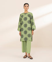 2 Piece Printed Cambric Suit - Sapphire