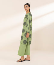 2 Piece Printed Cambric Suit - Sapphire