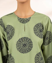 2 Piece Printed Cambric Suit - Sapphire