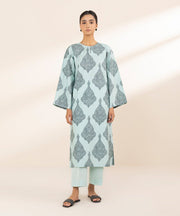 2 Piece Printed Cambric Suit - Sapphire