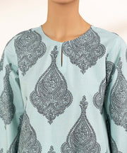 2 Piece Printed Cambric Suit - Sapphire
