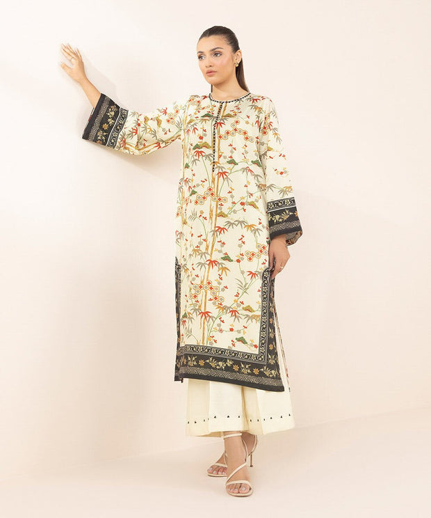 3 Piece Embellished Silk Suit - Sapphire