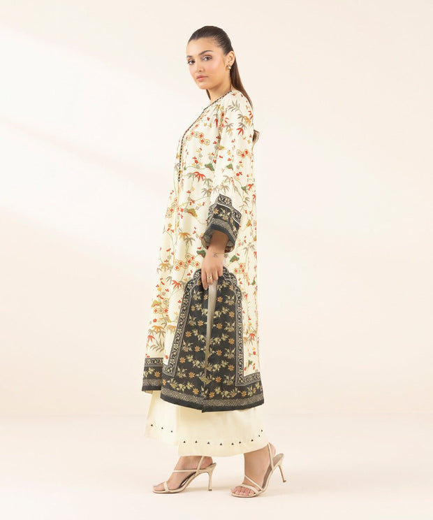3 Piece Embellished Silk Suit - Sapphire