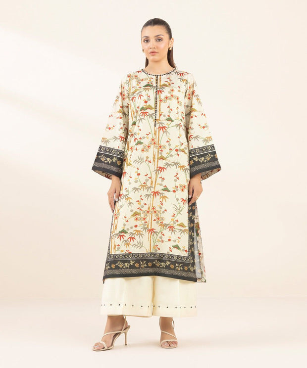 3 Piece Embellished Silk Suit - Sapphire