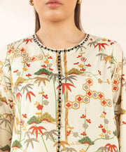 3 Piece Embellished Silk Suit - Sapphire