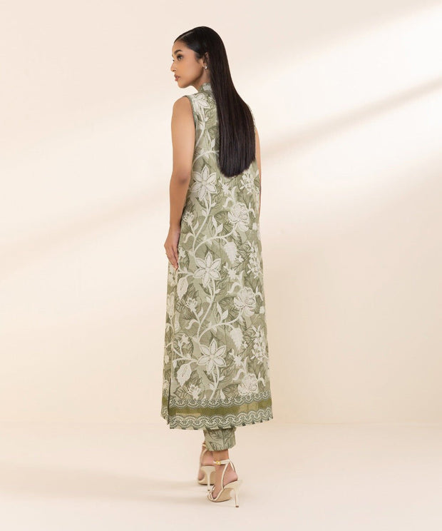 2 PIECE - PRINTED KHADDAR SUIT - Sapphire