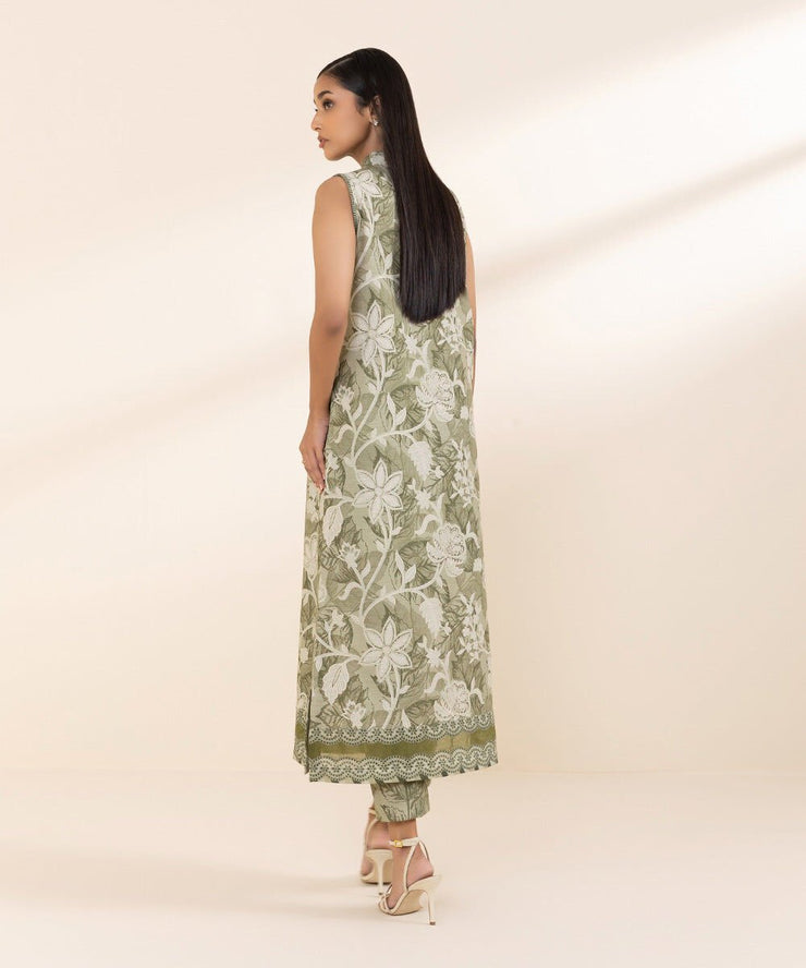 2 PIECE - PRINTED KHADDAR SUIT - Sapphire