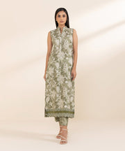 2 PIECE - PRINTED KHADDAR SUIT - Sapphire