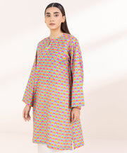 Printed Khaddar Shirt - Sapphire