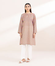 Printed Khaddar Shirt - Sapphire