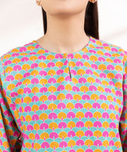 Printed Khaddar Shirt - Sapphire