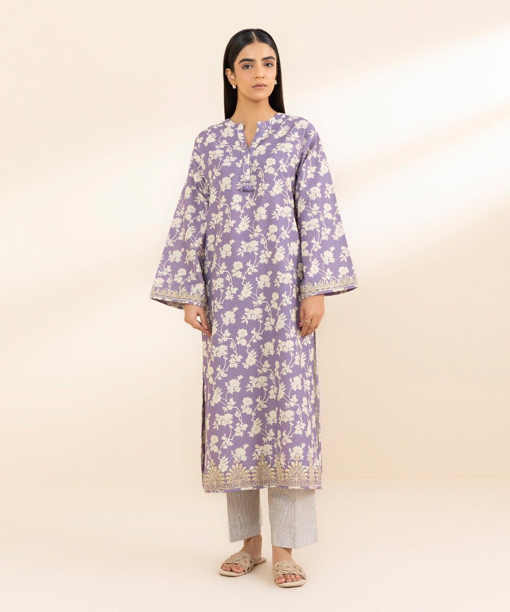 2 PIECE - EMBROIDERED KHADDAR SUIT