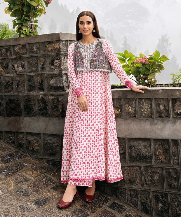 EMBROIDERED KARANDI FLARED SHIRT