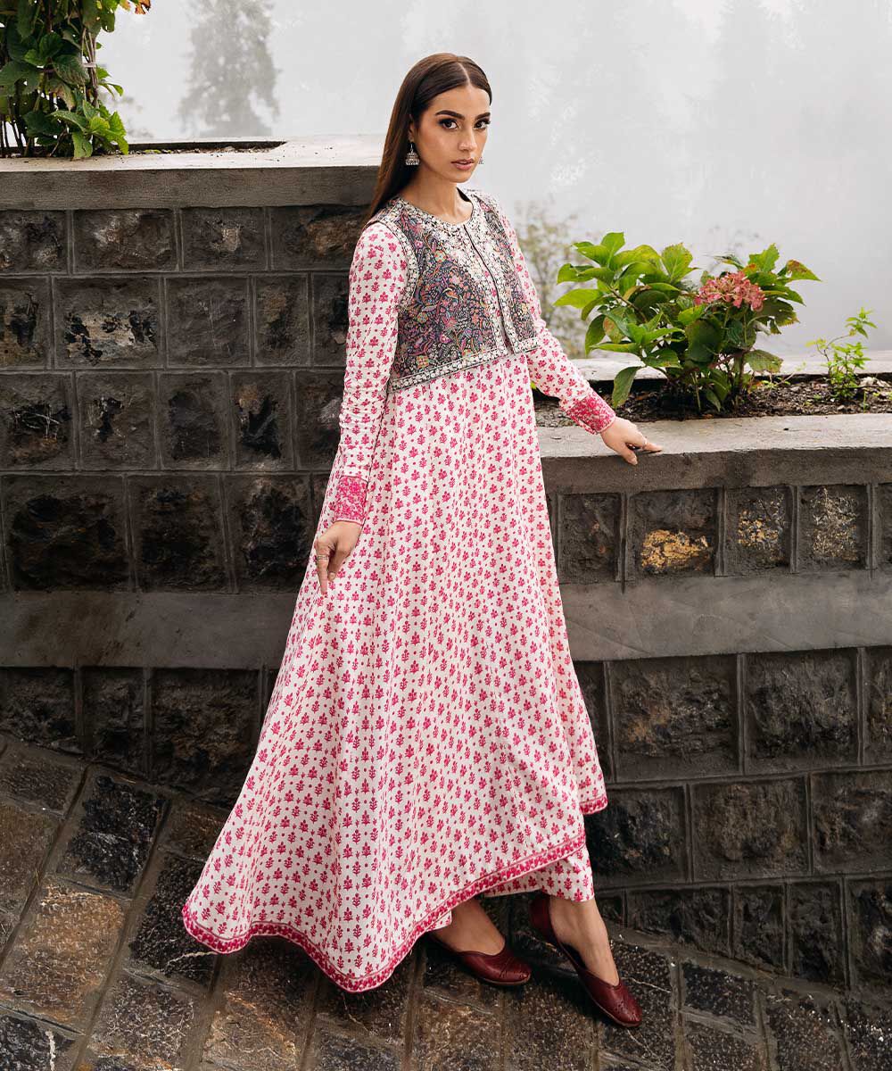 EMBROIDERED KARANDI FLARED SHIRT