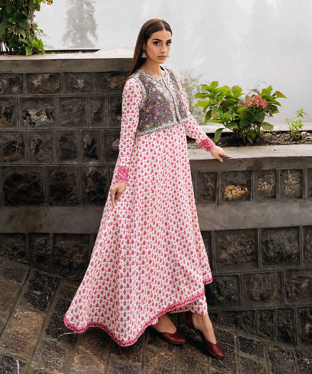 EMBROIDERED KARANDI FLARED SHIRT